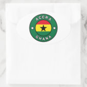 Accra Ghana Ovaler Aufkleber (Tasche)