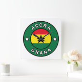 Accra Ghana Quadratische Wanduhr (Zuhause)