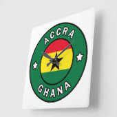 Accra Ghana Quadratische Wanduhr (Winkel)