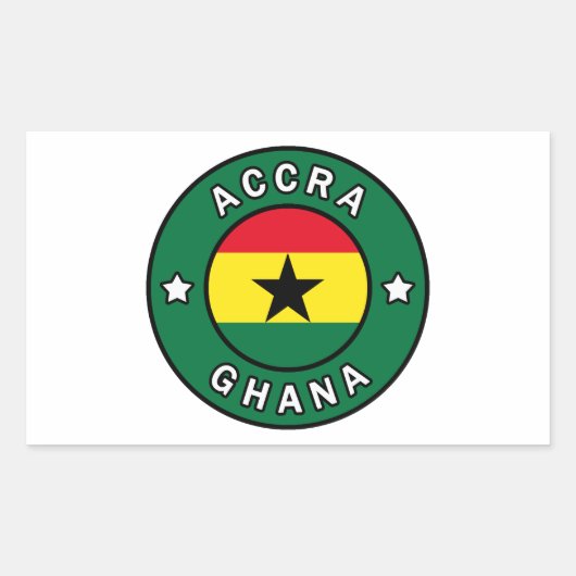 Accra Ghana Rechteckiger Aufkleber (Vorderseite)
