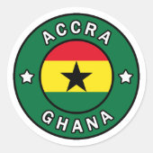 Accra Ghana Runder Aufkleber (Vorderseite)
