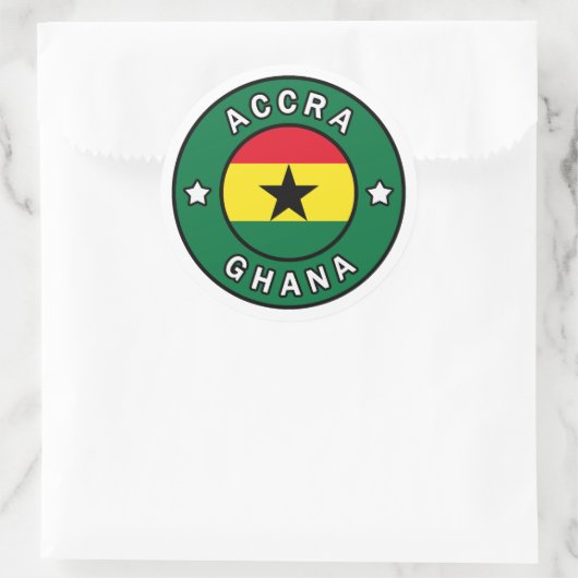 Accra Ghana Runder Aufkleber (Tasche)