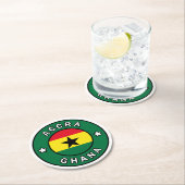 Accra Ghana Runder Pappuntersetzer (Vor Ort)