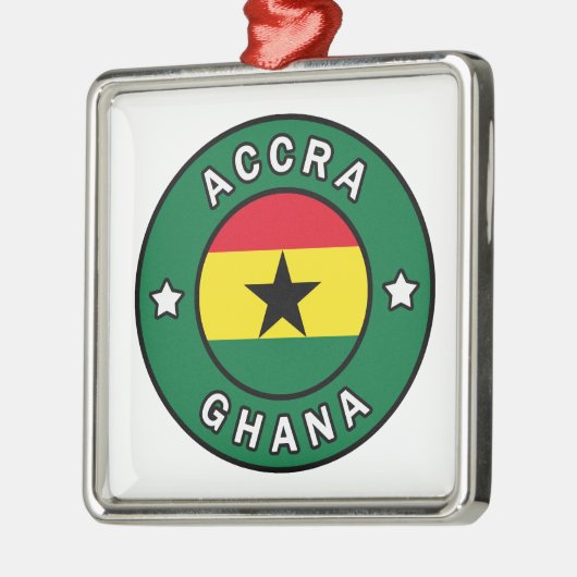 Accra Ghana Silbernes Ornament (Links)