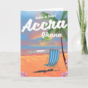 Accra Ghana Strand Reiseplakat Feiertagskarte