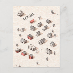 Accra Ghana Travel Postcard Postkarte