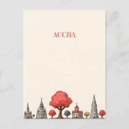Accra Ghana Travel Postcard Postkarte