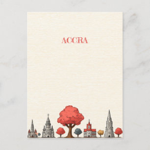 Accra Ghana Travel Postcard Postkarte