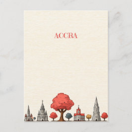 Accra Ghana Travel Postcard Postkarte