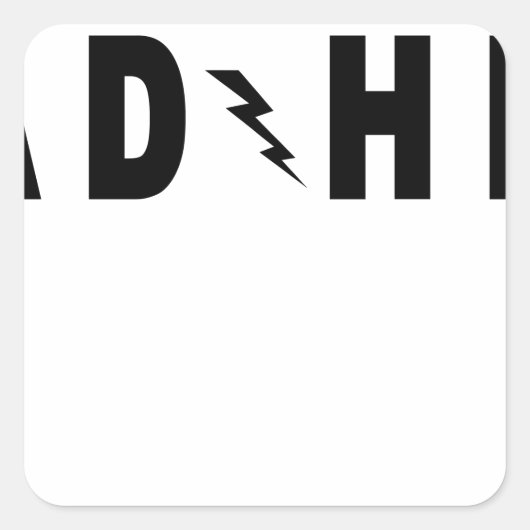 ACDC ADHD Highway zu Hey Schau ein Eichhörnchen te Quadratischer Aufkleber (Vorderseite)