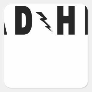 ACDC ADHD Landstraßen-he Blick ein Eichhörnchen! Quadratischer Aufkleber