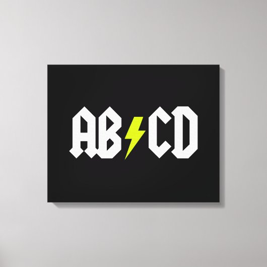 ACDC Gelber Bolzen Leinwanddruck (Vorderseite)