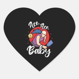 Ace Ace Baby - Pickleball Kleidung Herz-Aufkleber