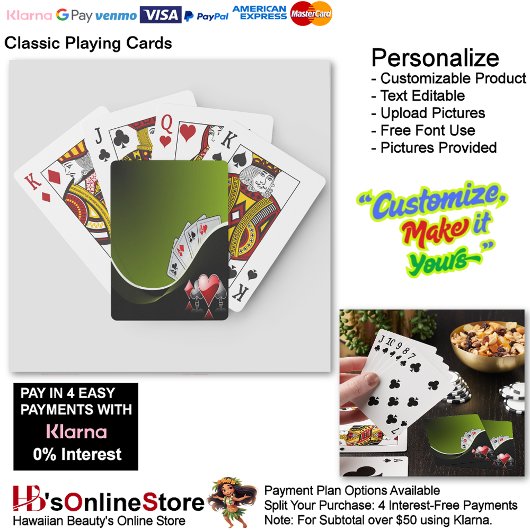 Ace all Trades Playing Cards - Grüner Hintergrund Spielkarten