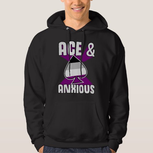 Ace And Anxious Asexual Pride Symbol Introvert Hoodie (Vorderseite)