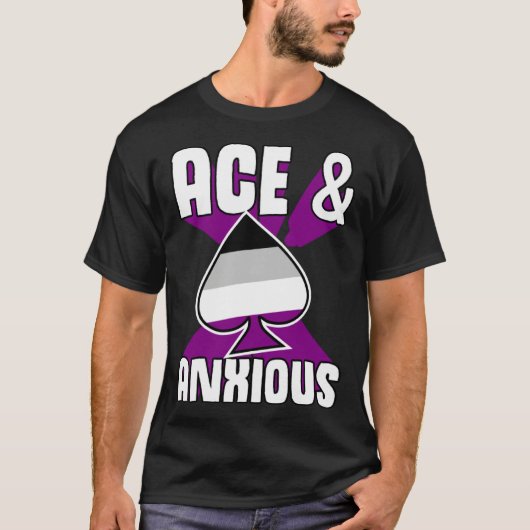 Ace And Anxious Asexual Pride Symbol Introvert T-Shirt (Vorderseite)