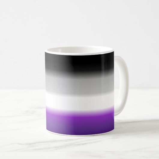Ace asexual Gradient Pride Flag: Horizontaler Stre Kaffeetasse (VorderseiteRechts)