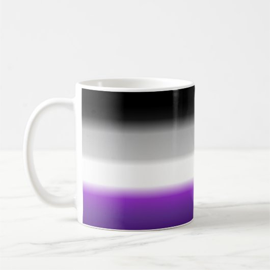 Ace asexual Gradient Pride Flag: Horizontaler Stre Kaffeetasse (Links)