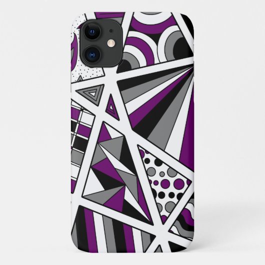 Ace Asexual Pride Zen Doodle Case-Mate iPhone Hülle (Rückseite)