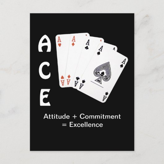ACE Attitude + Commitment = Exzellenz Postkarte (Vorderseite)