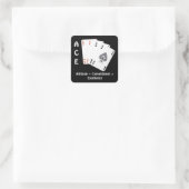 ACE Attitude + Commitment = Exzellenz Quadratischer Aufkleber (Tasche)
