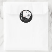 ACE Attitude + Commitment = Exzellenz Runder Aufkleber (Tasche)