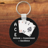 ACE Attitude + Commitment = Exzellenz Schlüsselanhänger (Vorderseite)