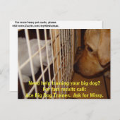 Ace Big Dog Trainer Postkarte (Vorne/Hinten)