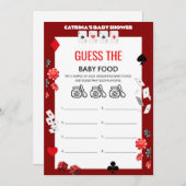 Ace Casino Babydusche - bestellbarer Name, 12x18 Einladung (Vorne/Hinten)