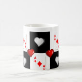 Ace Diamond Red Hearts Tasse (Mittel)