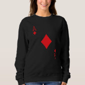 Ace Diamonds Poker Texas Hold Em Deck Cards Playin Sweatshirt (Vorderseite)