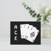 ACE Einstellung + Engagement = Exzellenz Postkarte (Stehend Vorderseite)