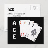 ACE Einstellung + Engagement = Exzellenz Postkarte (Vorne/Hinten)