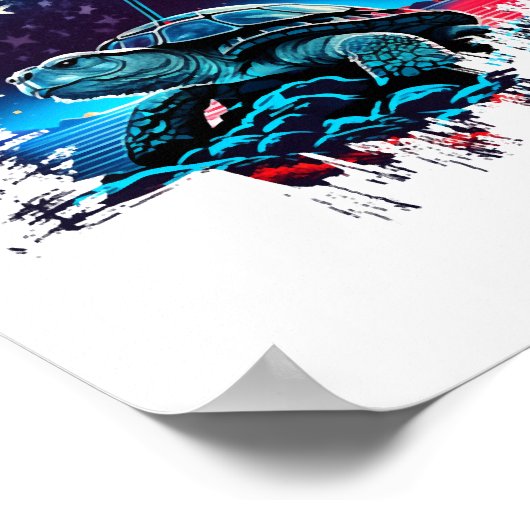 Ace-Fahne-Schildkröte, subtile LGBTQ Poster (Ecke)