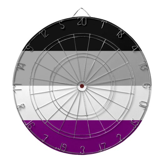 Ace-Flag (Asexualität) Dartscheibe (vorne)