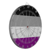 Ace-Flag (Asexualität) Dartscheibe (Vorderseite Links)