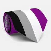 Ace-Flag (Asexualität) Krawatte (Gerollt)