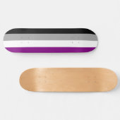 Ace-Flag (Asexualität) Skateboard (Horizontal)