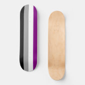 Ace-Flag (Asexualität) Skateboard (Vorderseite)