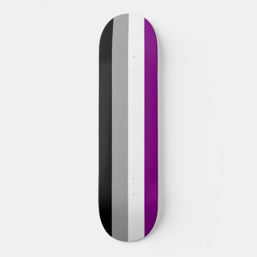 Ace-Flag (Asexualität) Skateboard (Vorderseite)