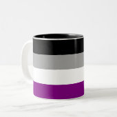 Ace-Flag (Asexualität) Zweifarbige Tasse (Vorderseite Links)