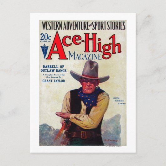 Ace High Magazine Cover Postkarte (Vorderseite)