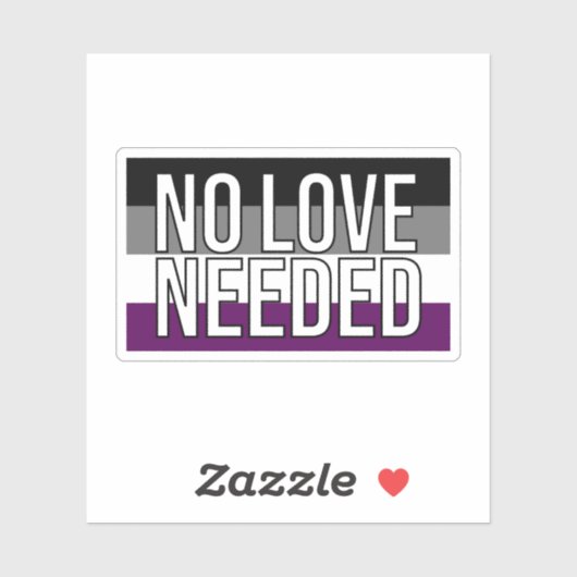 Ace Keine Liebe erforderlich Flag Aufkleber (Blatt)