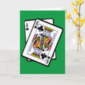 Ace & King of Clubs 21. Geburtstag Karte (Gelbe Blume)