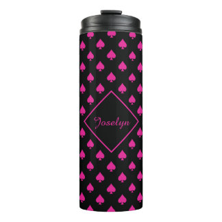 Ace-Muster mit dem Extravaganten Namen Black & Pin Thermosbecher