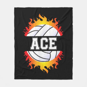 Ace Name Volleyball Player Boys Ball and Net Sport Fleecedecke