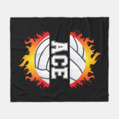 Ace Name Volleyball Player Boys Ball and Net Sport Fleecedecke (Vorderseite (Horizontal))