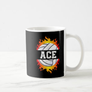 Ace Name Volleyball Player Boys Ball and Net Sport Kaffeetasse