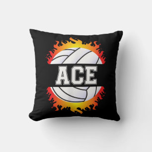 Ace Name Volleyball Player Boys Ball and Net Sport Kissen