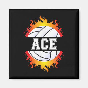 Ace Name Volleyball Player Boys Ball and Net Sport Magnet